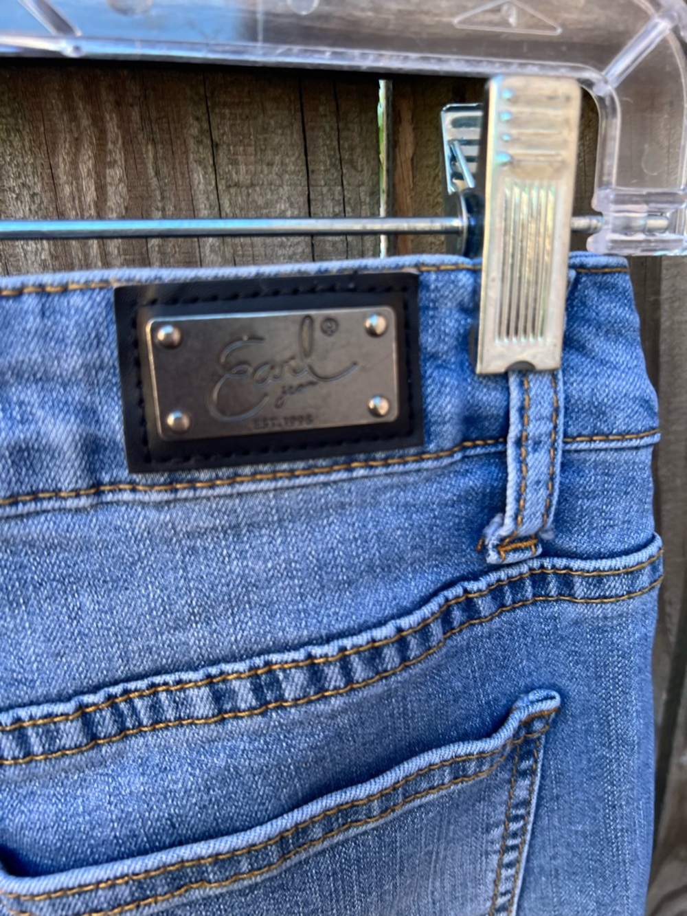 Earl Blue Pearl-Studded Cropped Skinny Jeans - Picture 8 of 8